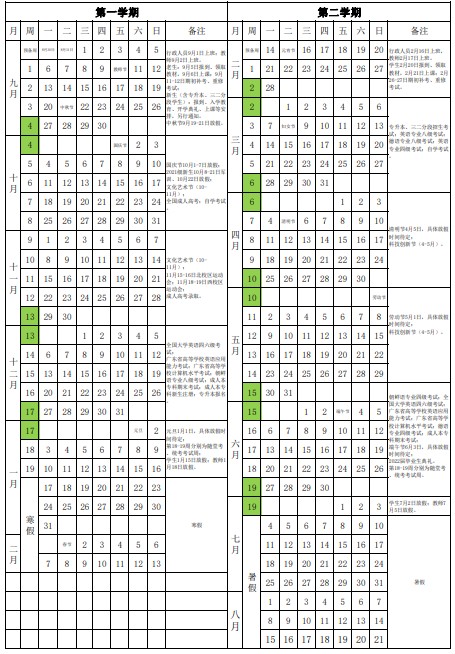 廣東白云學(xué)院寒假什么時候放