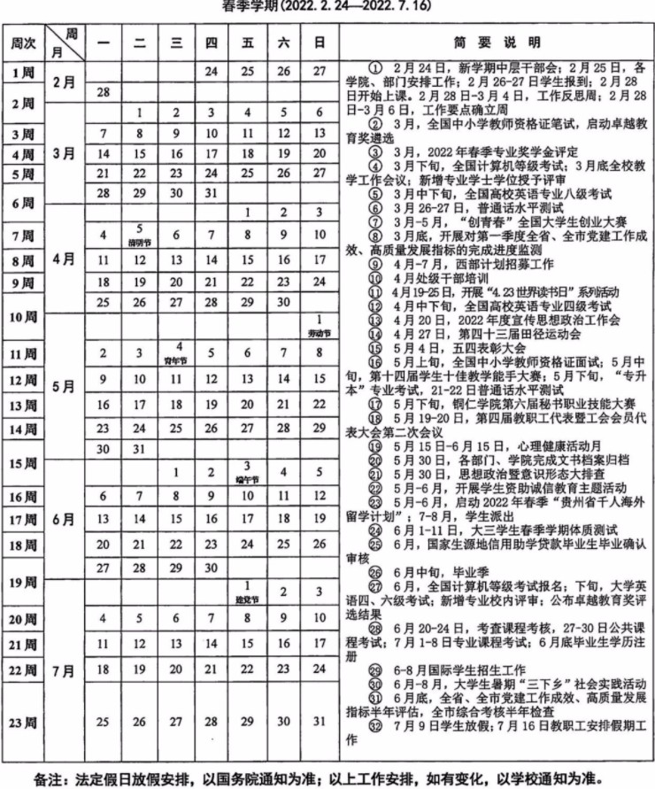 2022銅仁學院寒假放假時間公布 幾號開始放寒假2.jpg