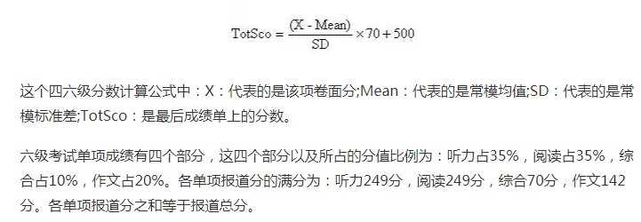 英語六級按比例還是實(shí)際分?jǐn)?shù)